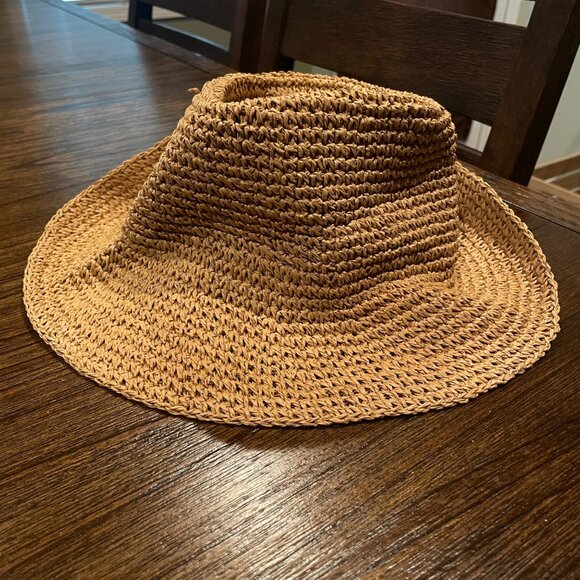 NWT Madewell Sz S/M Lantern Straw Hat Desert Dune Tan Women's NP770 - Picture 4 of 10